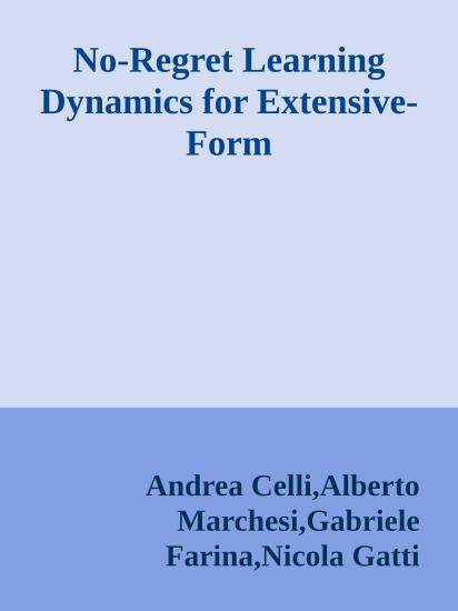No-Regret Learning Dynamics for Extensive-Form