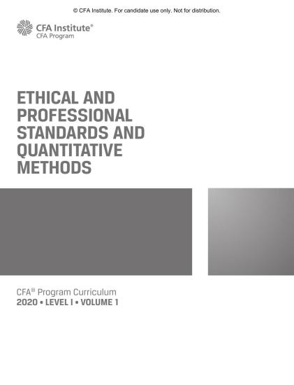 Ethical , Professional Standards,  Quantative Methods