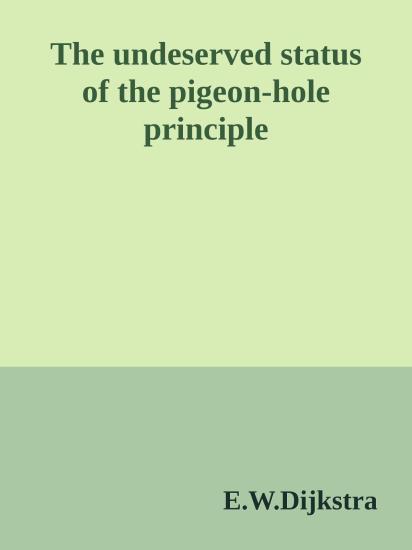 The undeserved status of the pigeon-hole principle