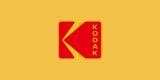 The startup logo stored in the firmware: Kodak's red K mark on a yellow background.